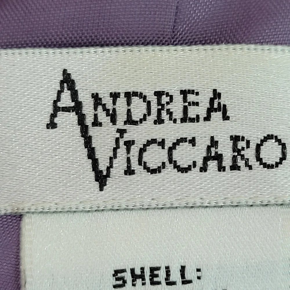 Andrea Viccaro Silk & Linen Purple Four Button Blazer Size Medium - Picture 5 of 7